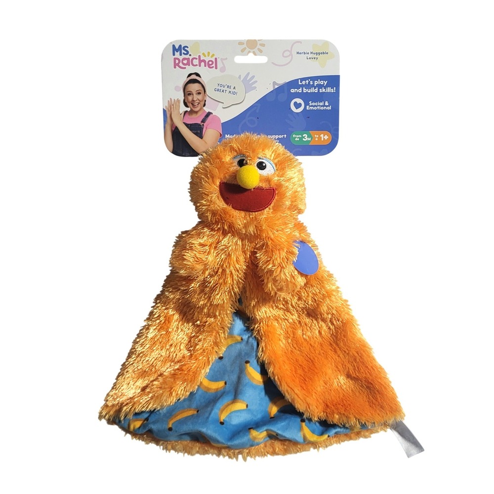 New Ms. Rachel Herbie Huggable‎ Lovey Security Blanket Nwt Gund Baby Plush Toy